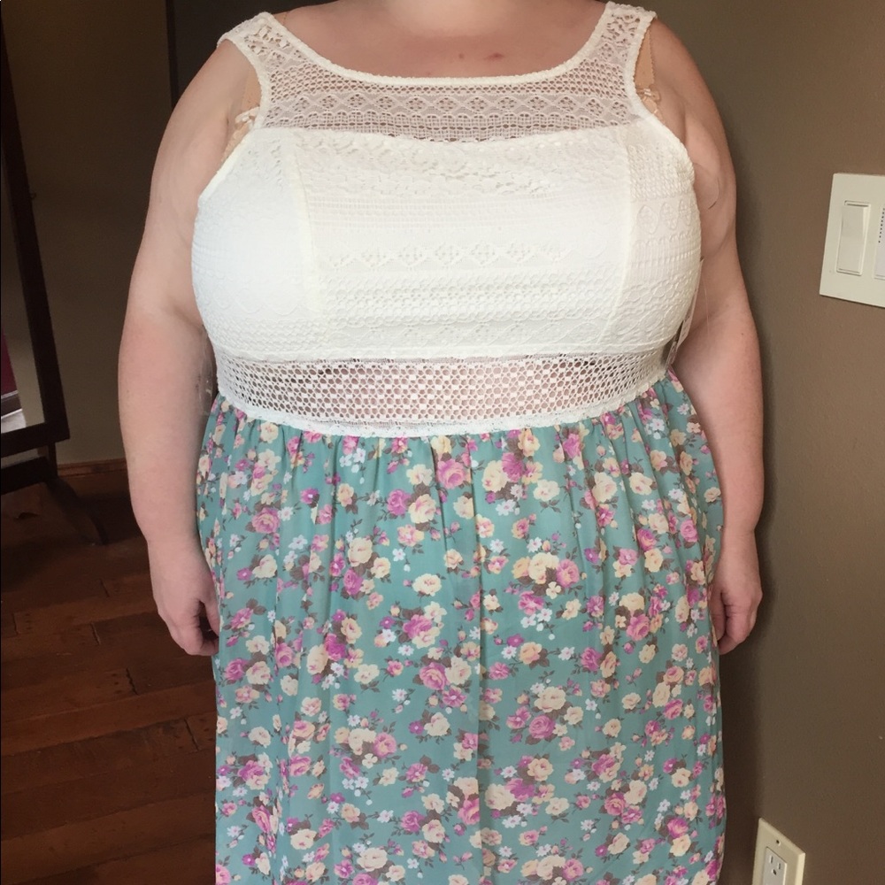 Lace and floral summer dress